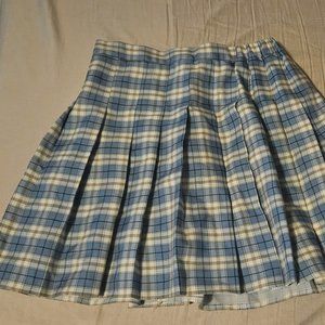 SHEIN EVRYDAY Girls Tartan Print Pleated Skirt